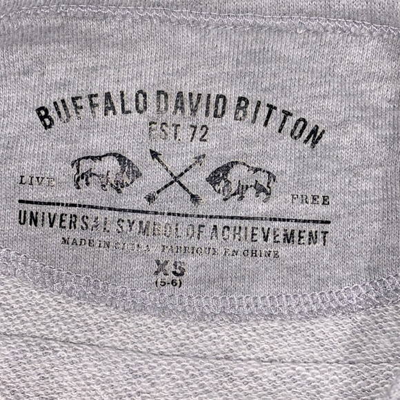 Buffalo David Bitton sweatshirt grey girls size small 5-6 - Picture 4 of 6